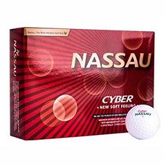 Nassau Cyber White Golf Bolde (12 stk)