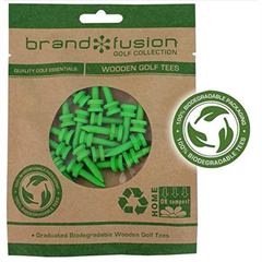 Brand Fusion Bamboo Golf Tees Green 27 mm