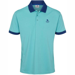 Lexton Links Huxley Polo – Polo til herre - Turquoise with navy contrast trims